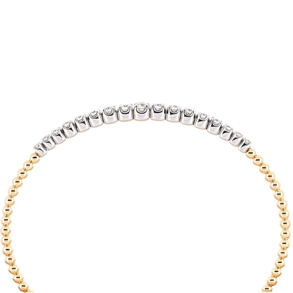 0.75ctw Diamond Bujukan Bangle - 6.25", White Gold, Yellow Gold