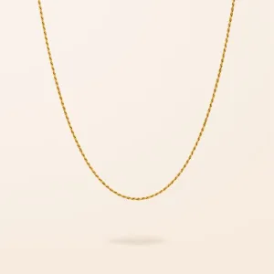 10K Gold Rope Chain Necklace