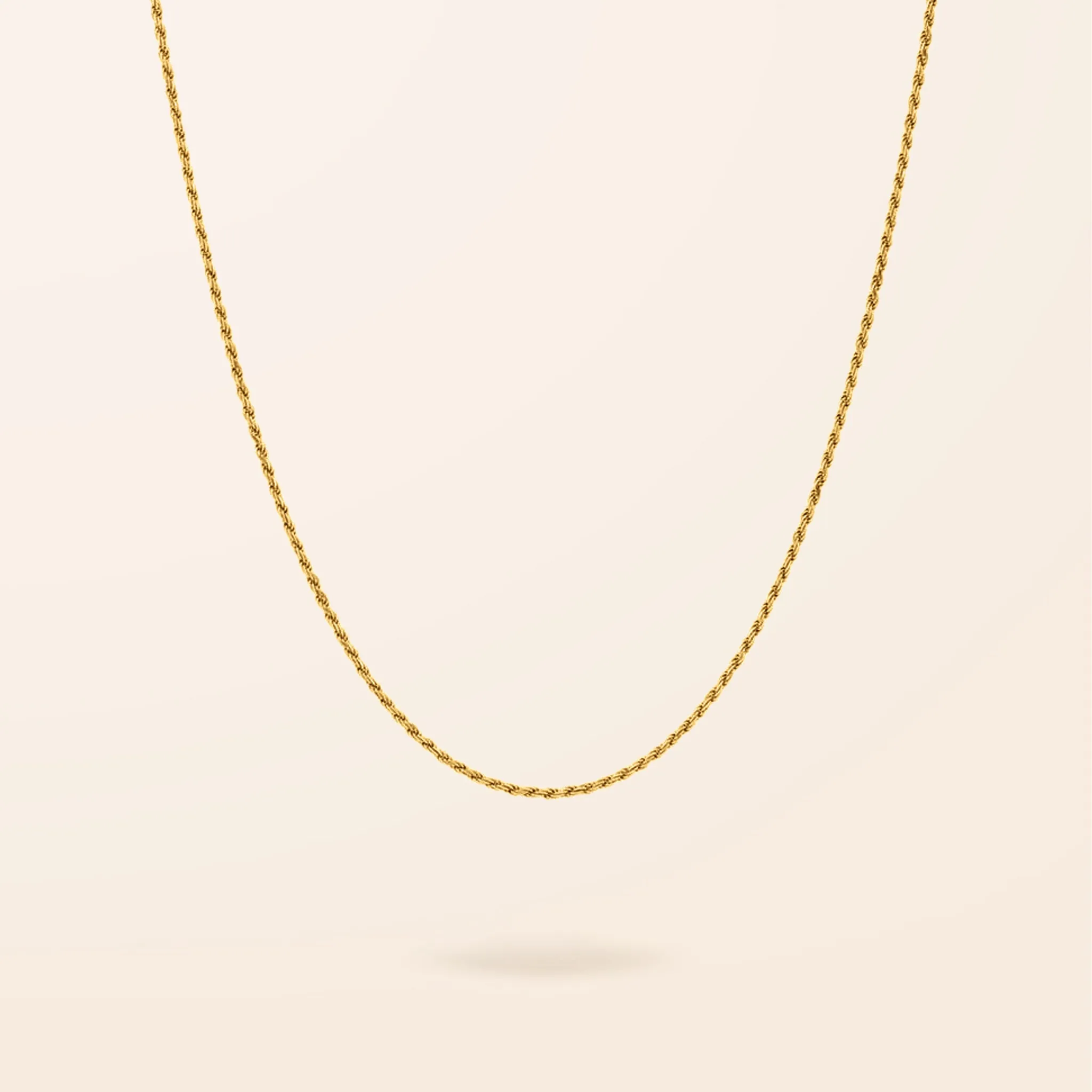 10K Gold Rope Chain Necklace