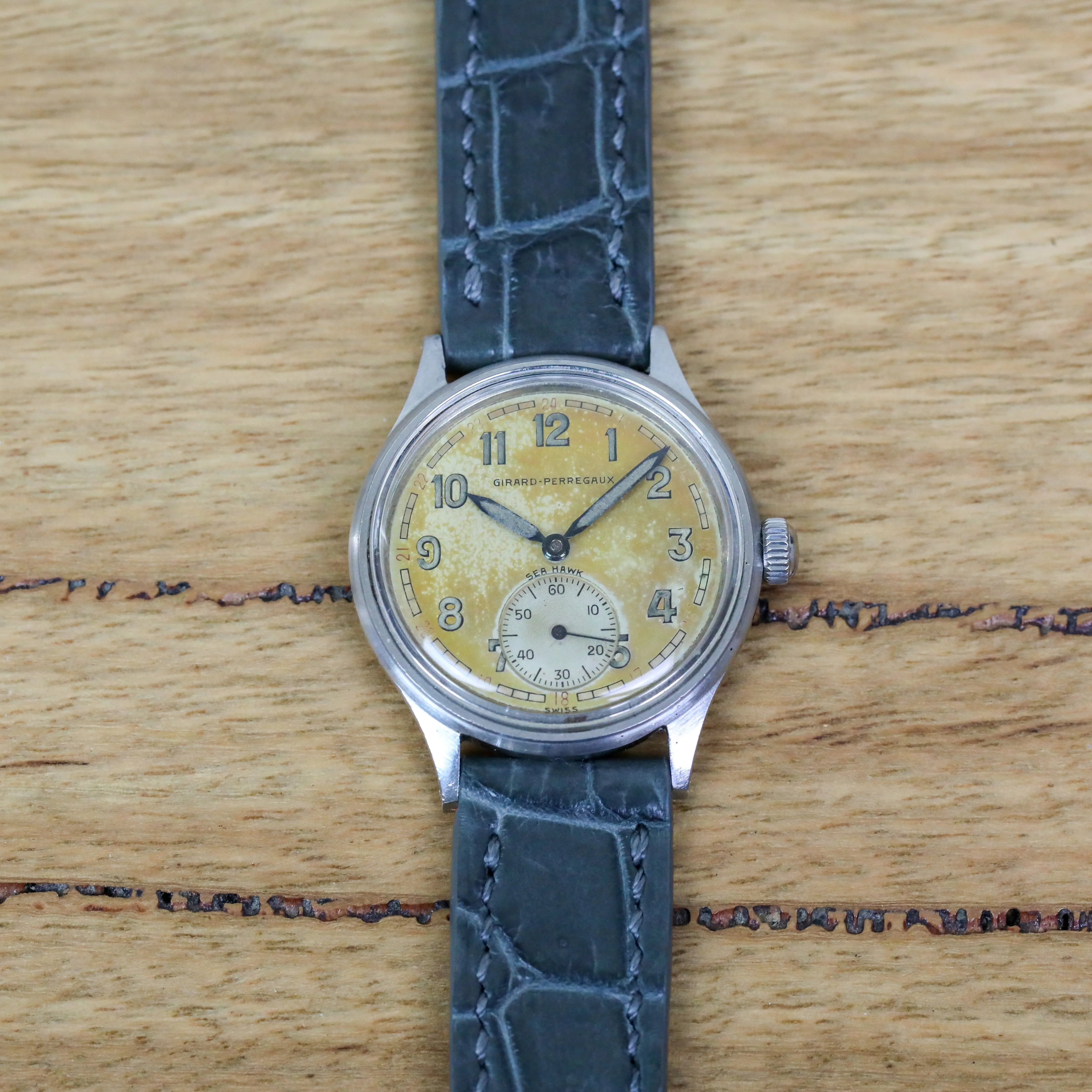 1940s Girard Perregaux Military Sea Hawk