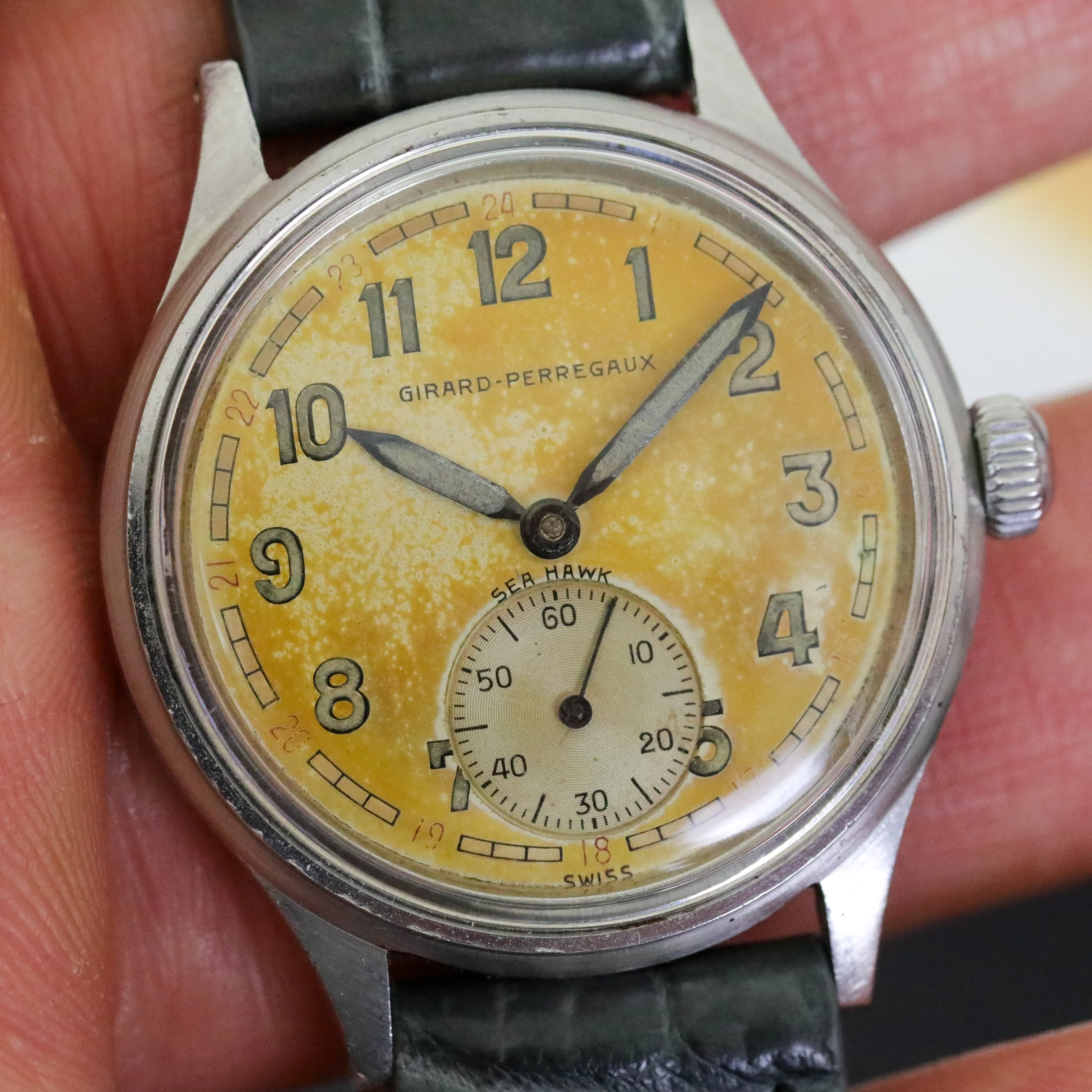 1940s Girard Perregaux Military Sea Hawk