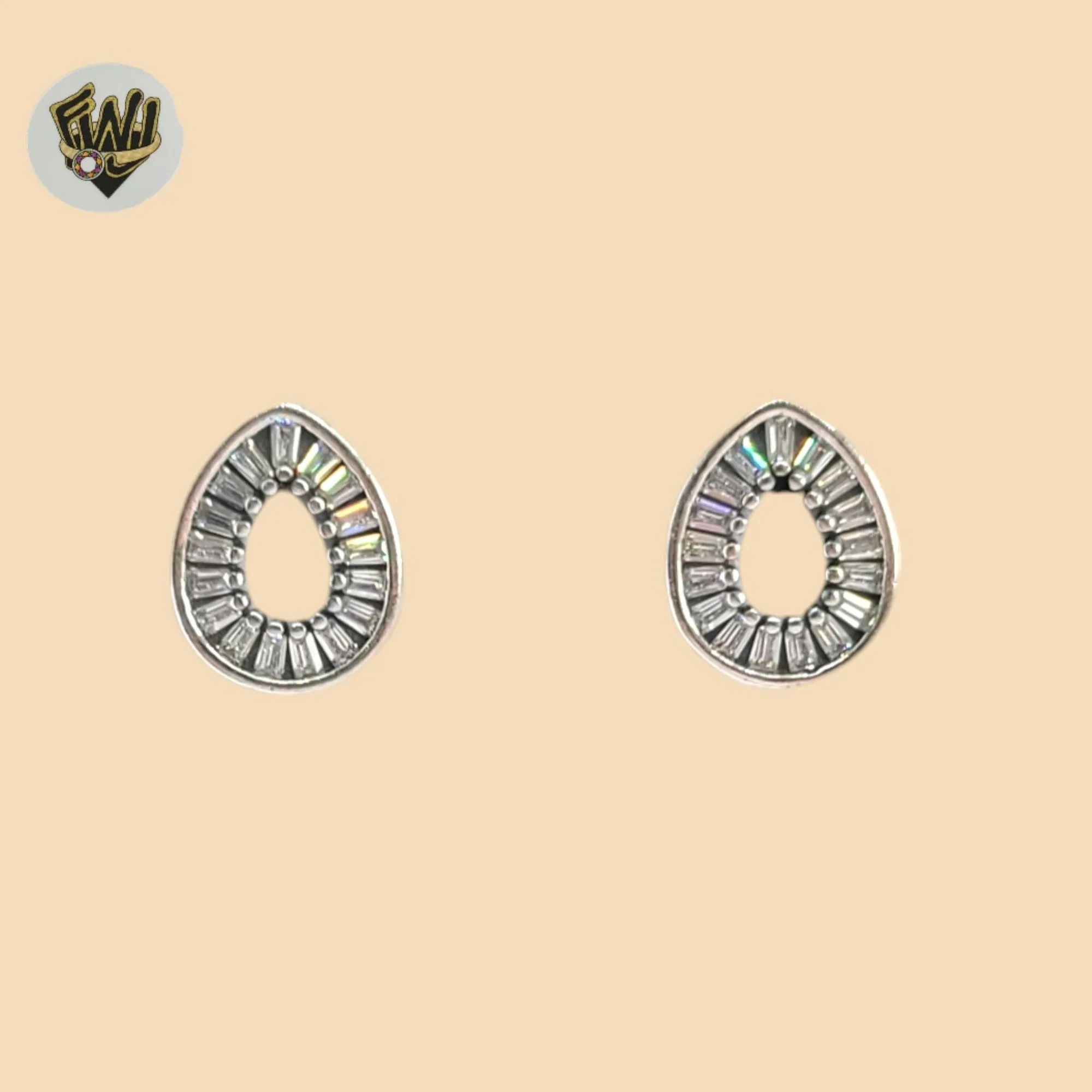 (2-3179) 925 Sterling Silver -Zircon Stud Earrings.