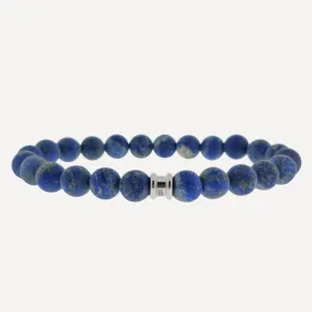 8mm Round Gemstone Bracelet Laguna Azul