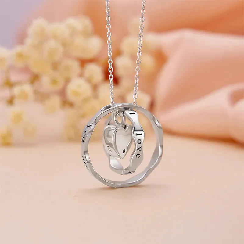 925 Sterling Silver Keepsake Jewelry Cremation Pendant Urn Necklace For Ashes You Are Always In My Heart I Love You Forever