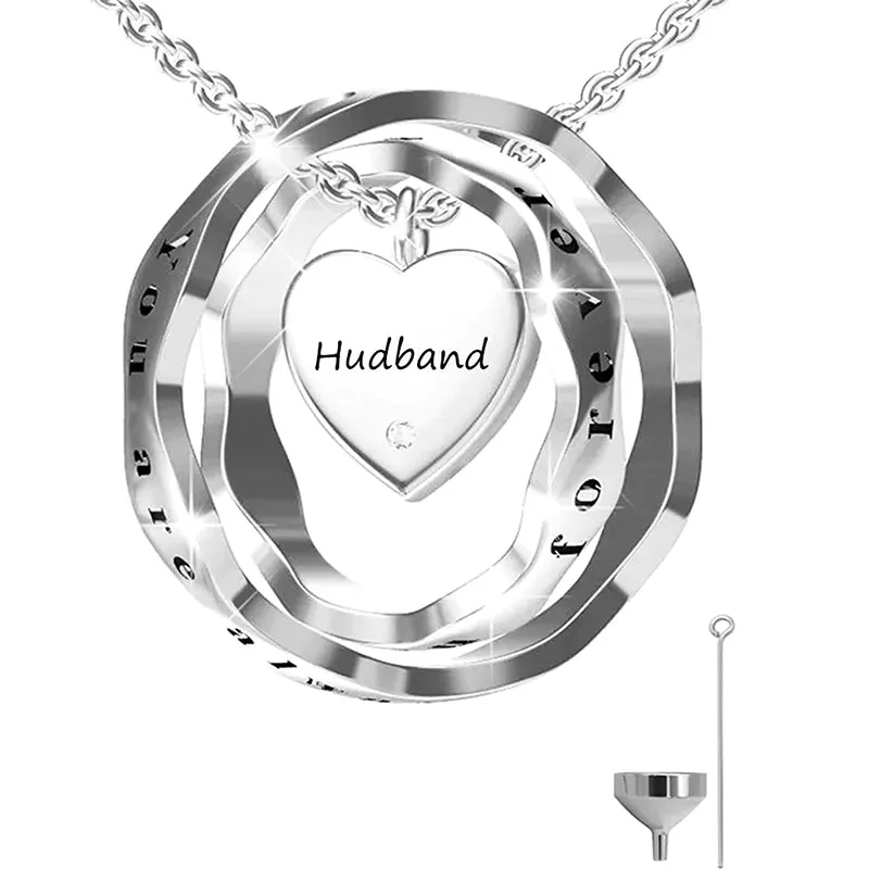 925 Sterling Silver Keepsake Jewelry Cremation Pendant Urn Necklace For Ashes You Are Always In My Heart I Love You Forever