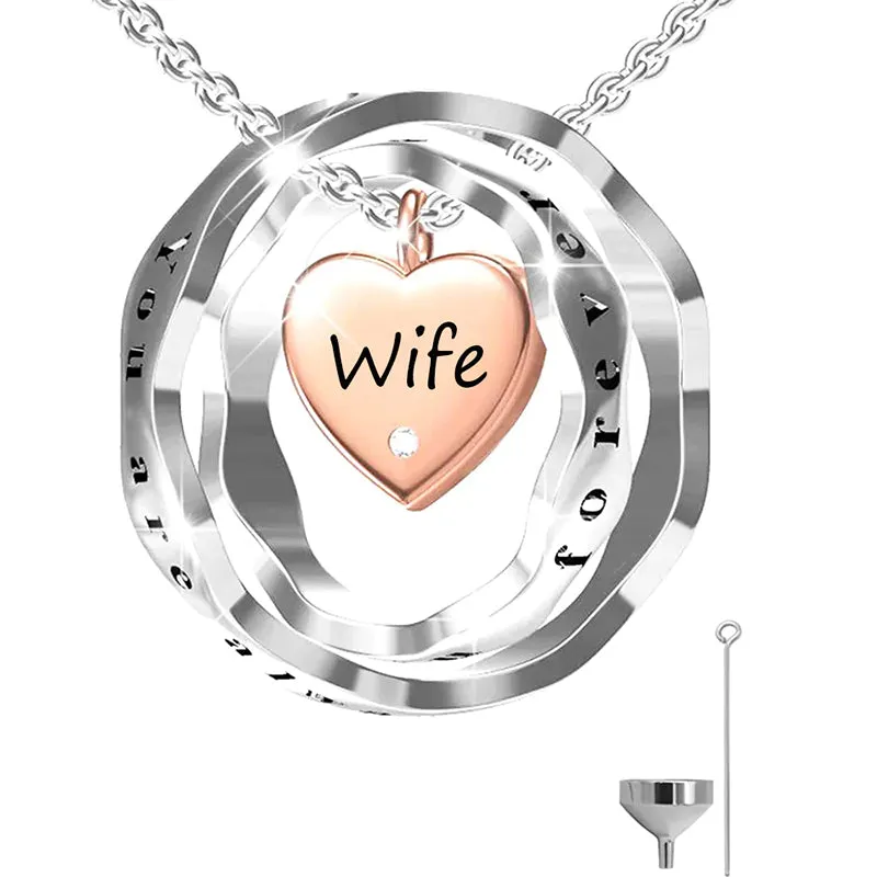 925 Sterling Silver Keepsake Jewelry Cremation Pendant Urn Necklace For Ashes You Are Always In My Heart I Love You Forever