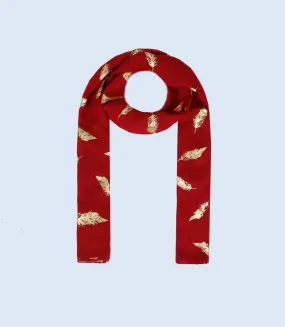 A4973-RED-Scarf For Women