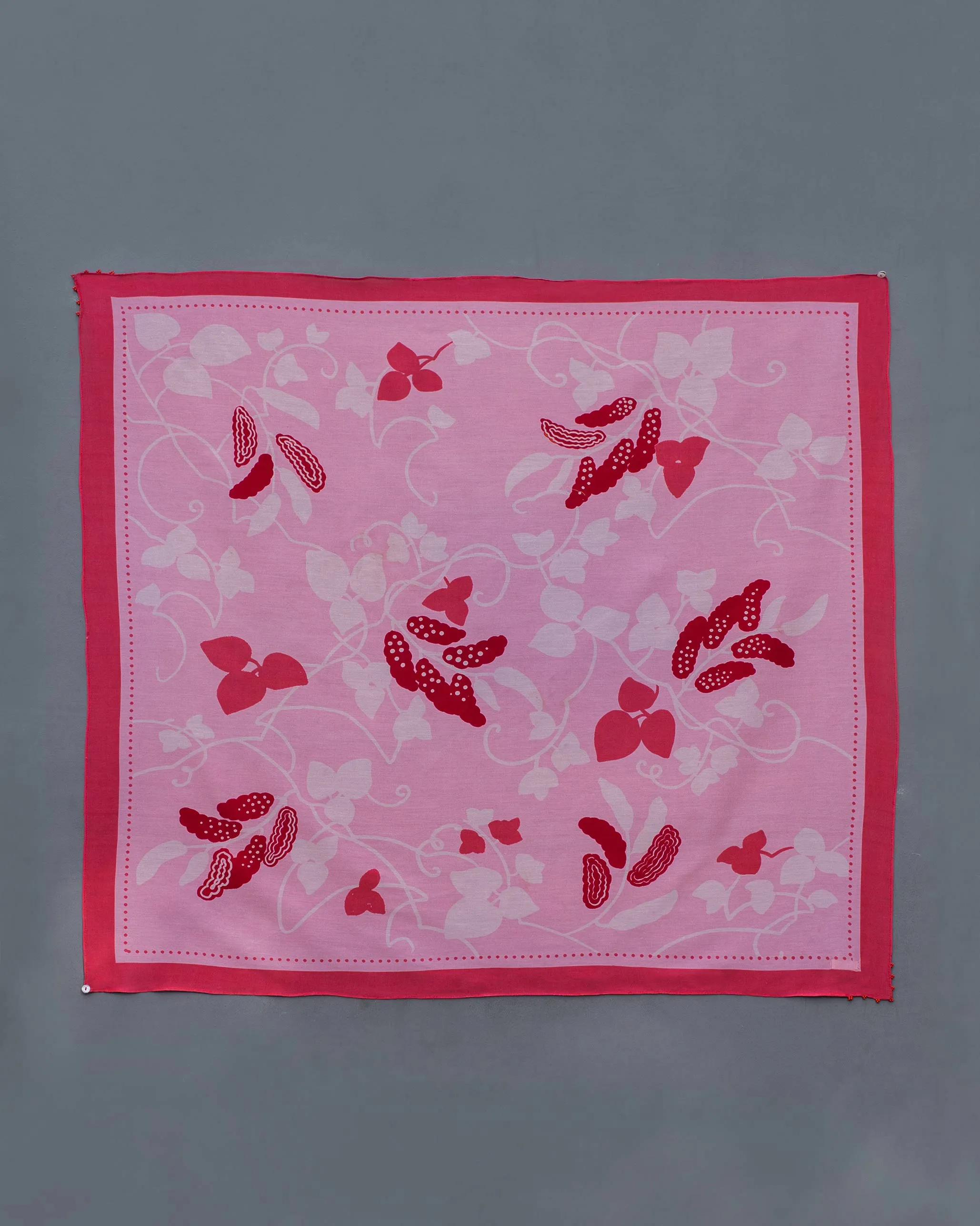 Abstract Leaf Scarf - Pink