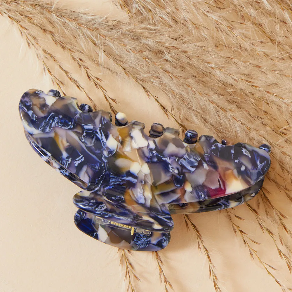 Accessorize London Large Blue Resin Hair Claw Clip