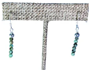 African Turquoise Drop Earrings