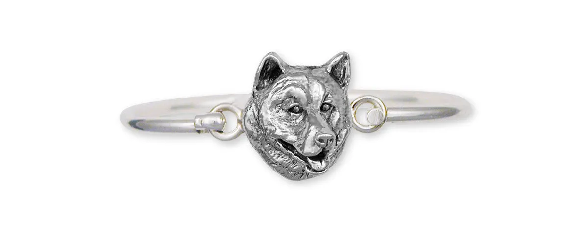 Alaskan Malamute Bracelet Jewelry Sterling Silver Handmade Dog Bracelet MAL1-HB