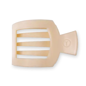 Almond Beige Large Flat Square Clip