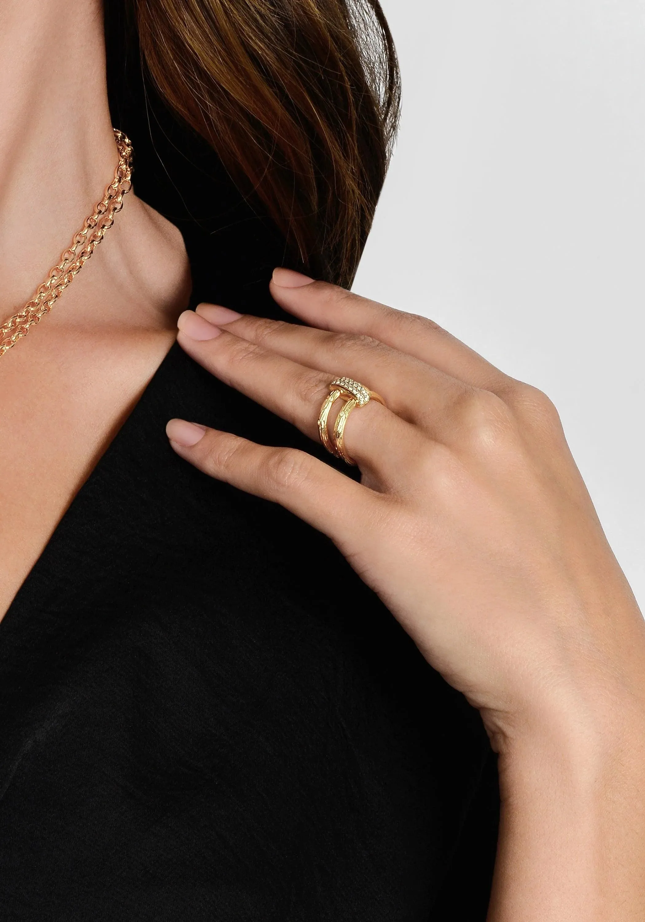 Anabel Aram Double Chain Ring