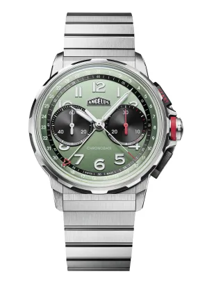 Angelus Chronodate Titanium Green on Bracelet