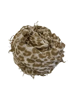 Animal Print Cashmere & Silk Scarf