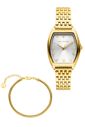 Avenue Watch & Bracelet Set Gold