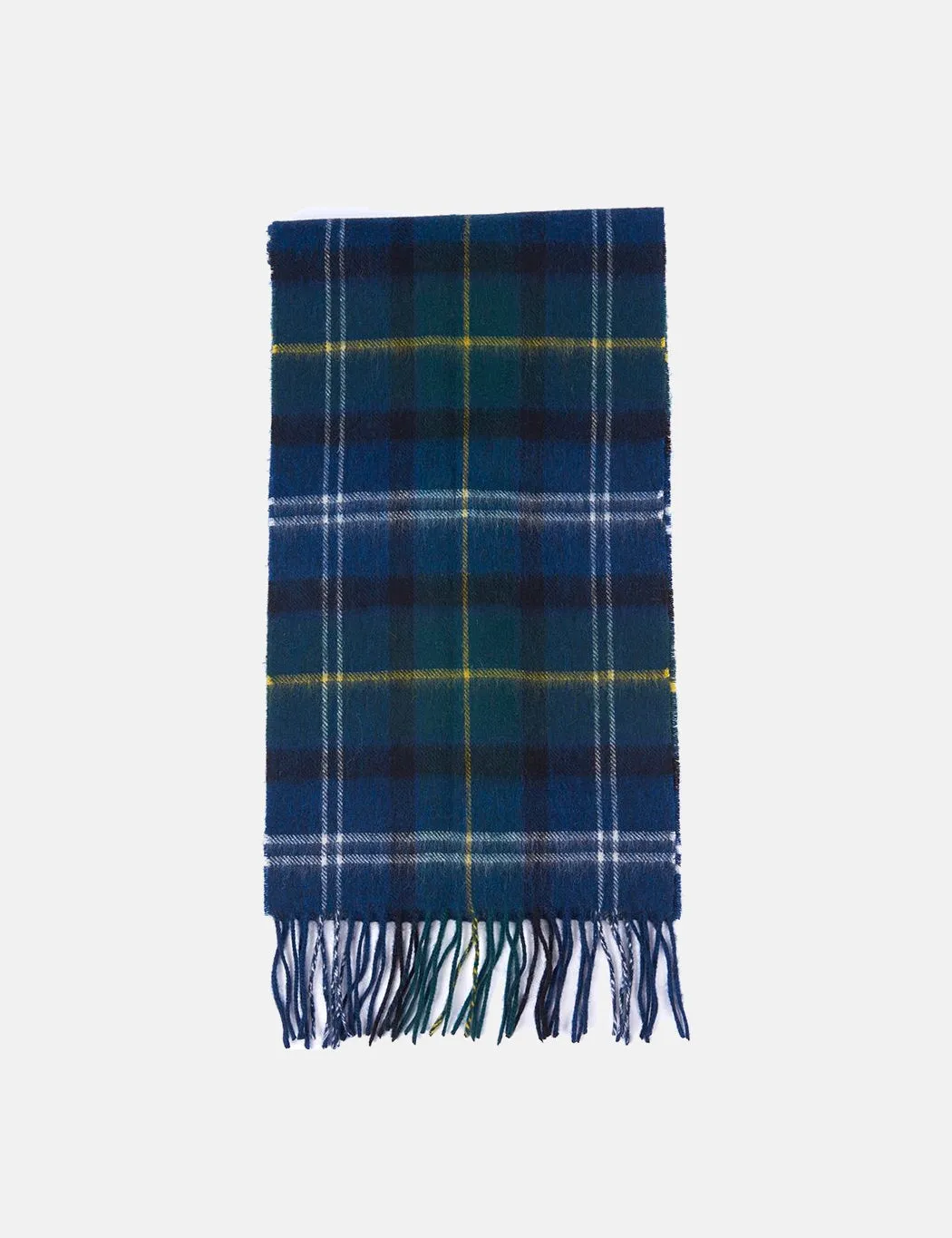 Barbour Merino Cashmere Tartan Scarf - Seaweed Tartan