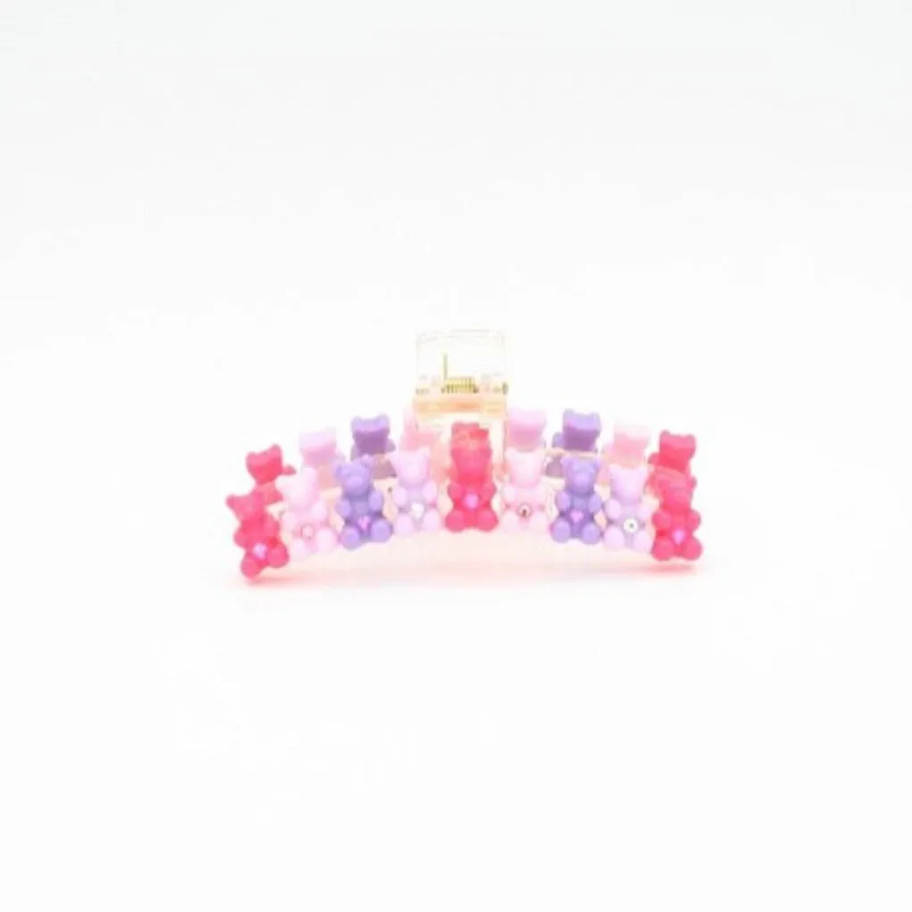 Bari Lynn Crystalized Gummy Bear Claw Clip - Pink / Purple