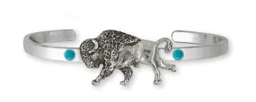 Bison Bracelet Sterling Silver Handmade Buffalo And Bison Jewelry  UBS1-SCB