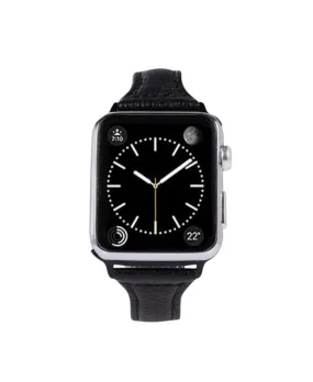 Black Leather Watch Band