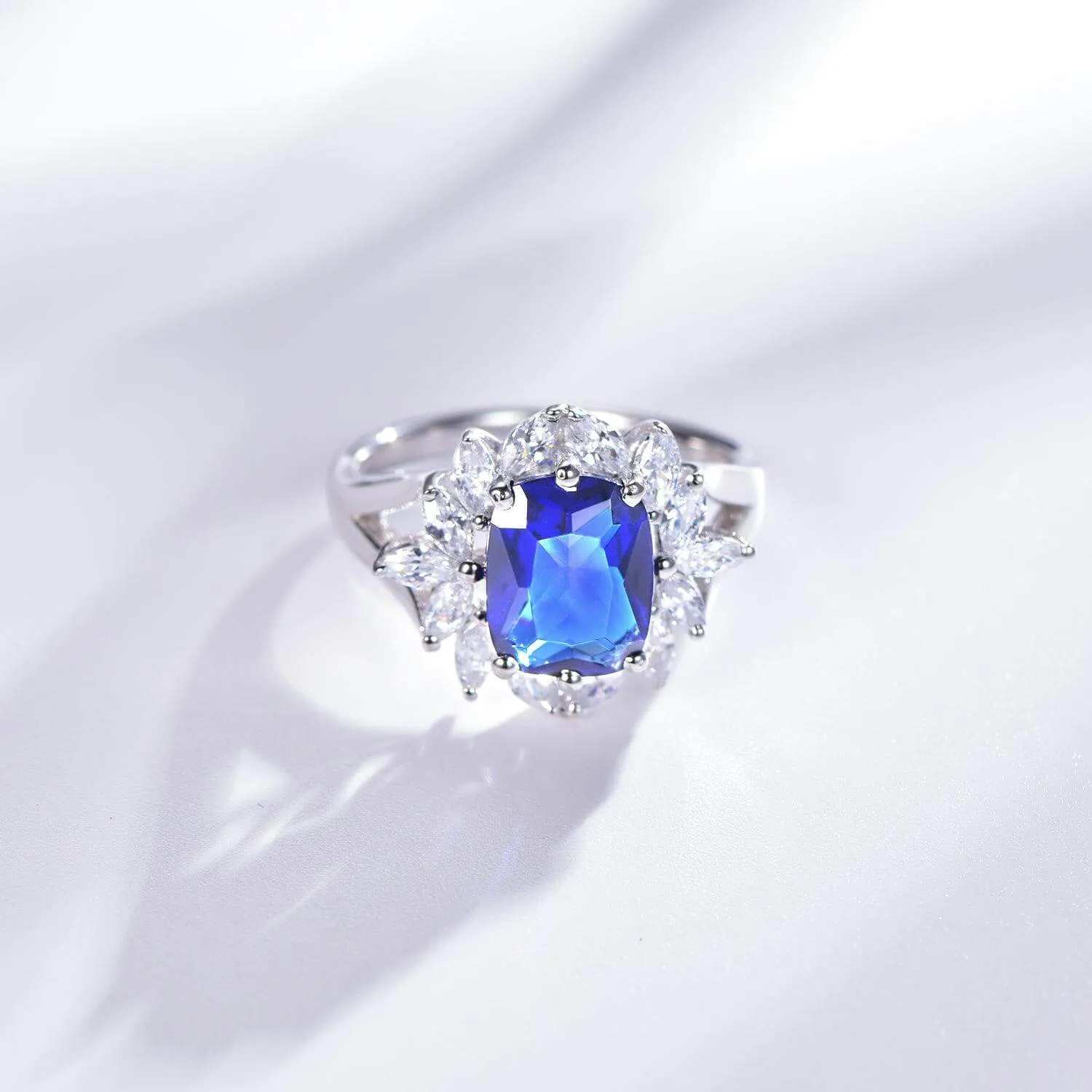 Blue Sapphire Engagement Ring