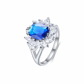 Blue Sapphire Engagement Ring