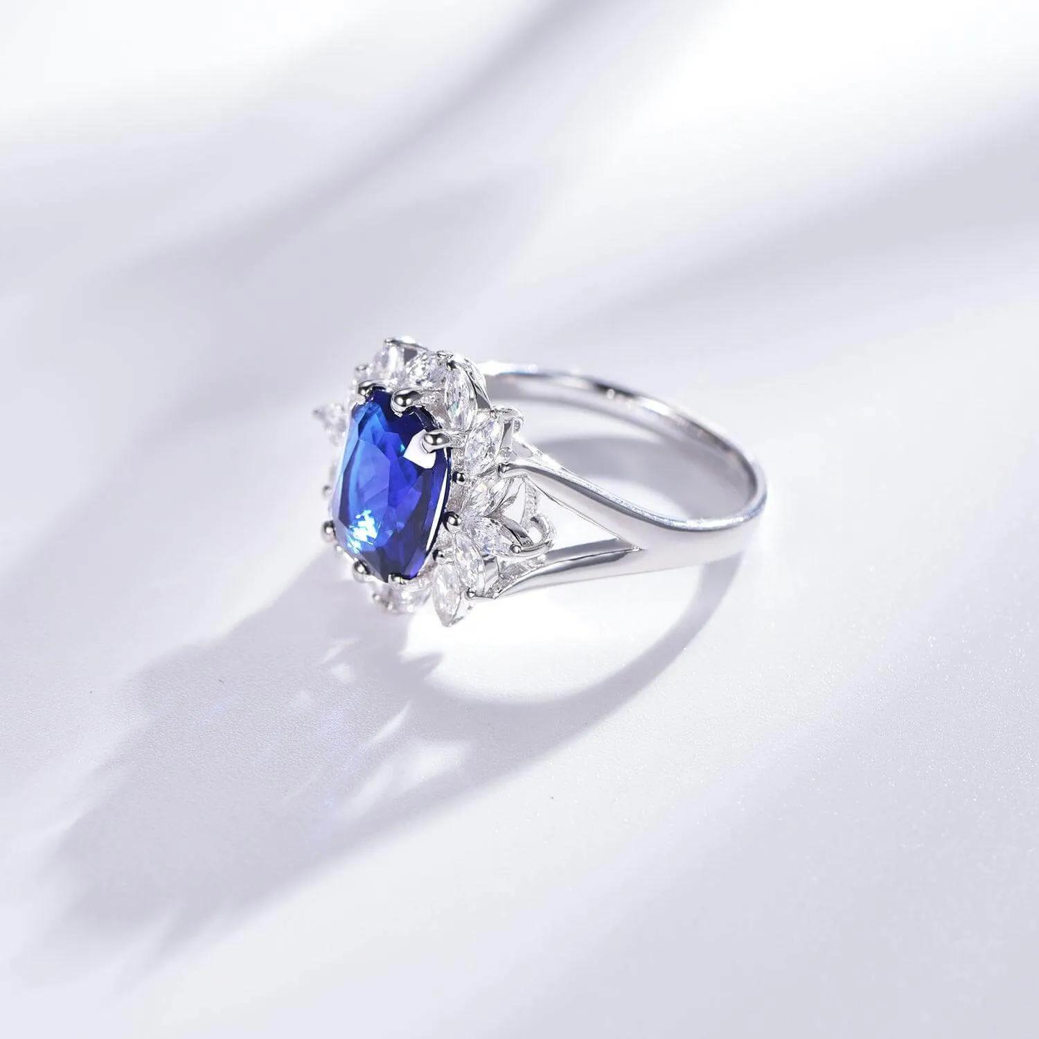 Blue Sapphire Engagement Ring