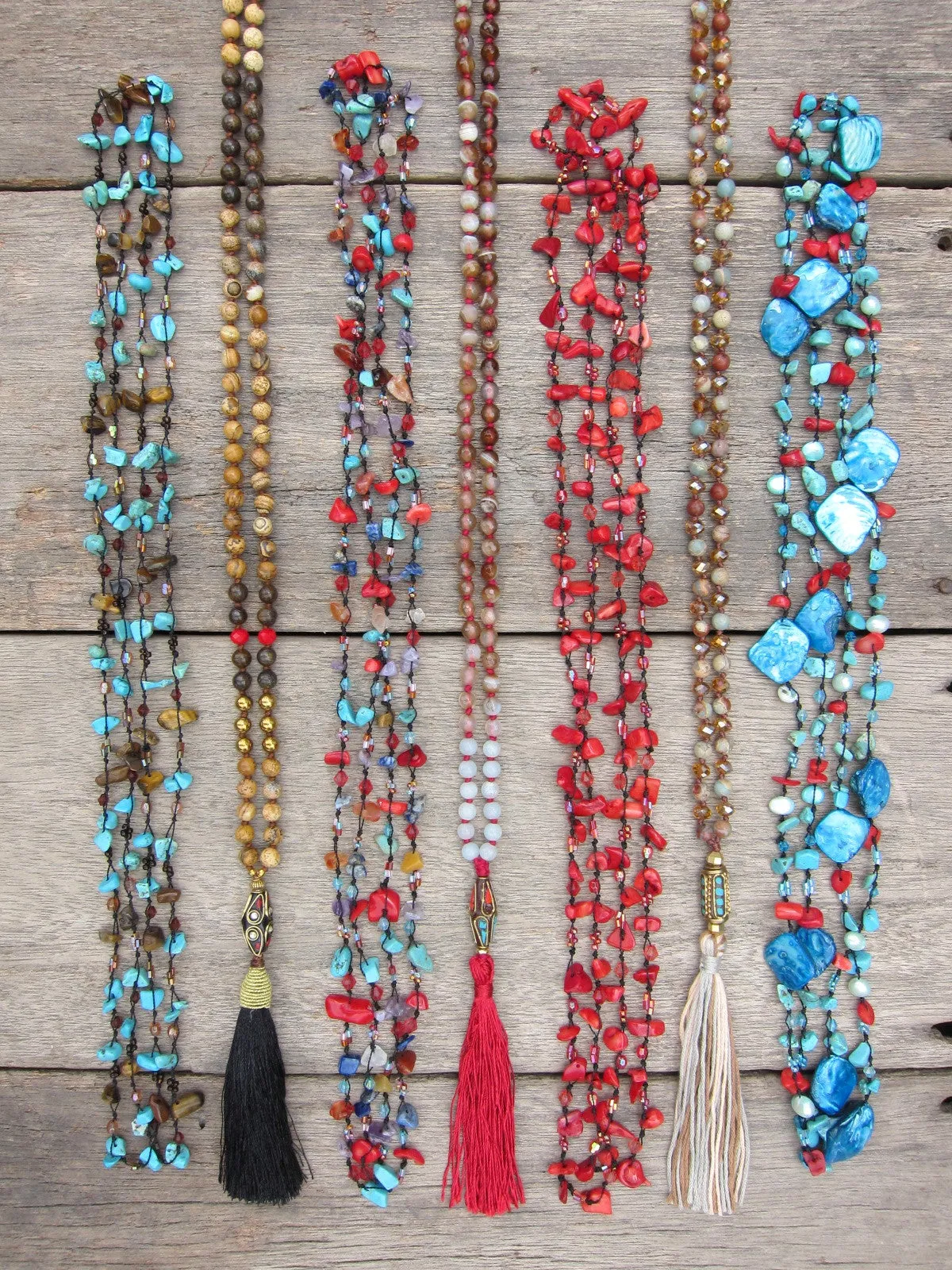 Bohemian Necklaces in wide variety of Mix Tones - ALL ON SALE!