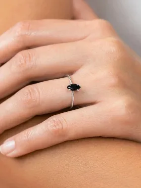 Bonsoir Black Zirconia Ring