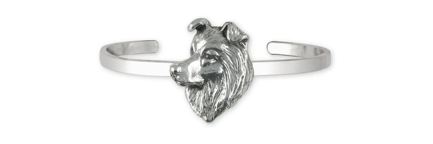 Border Collie Jewelry Sterling Silver Handmade Border Collie Bracelet BDC9-CB