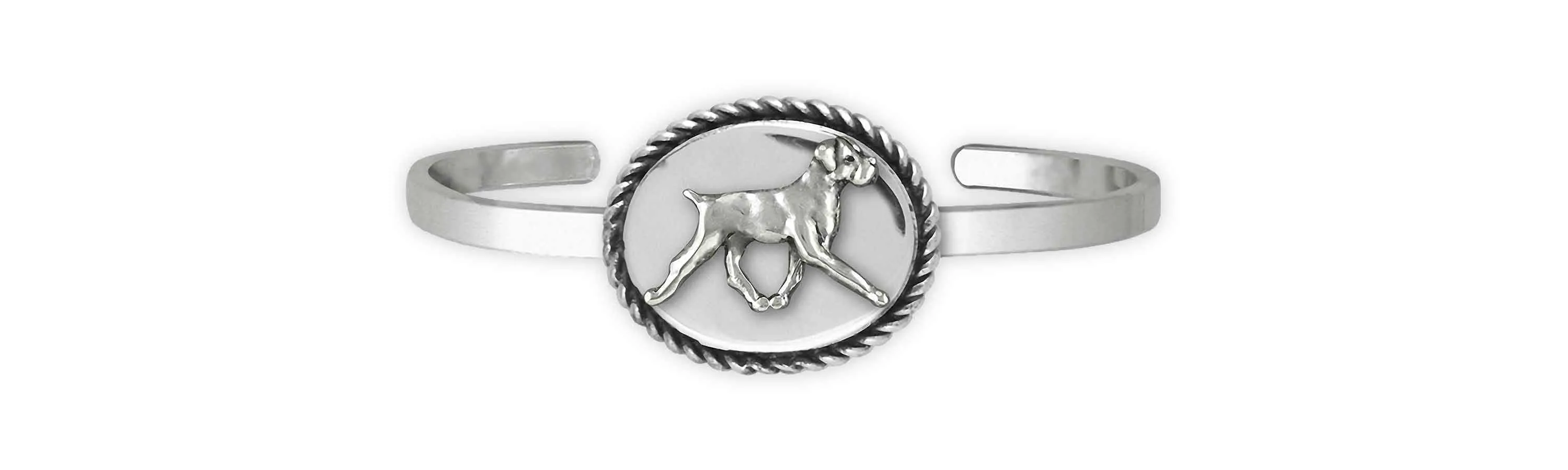 Boxer Jewelry Sterling Silver Handmade Boxer Dog Bracelet  BX11-CB