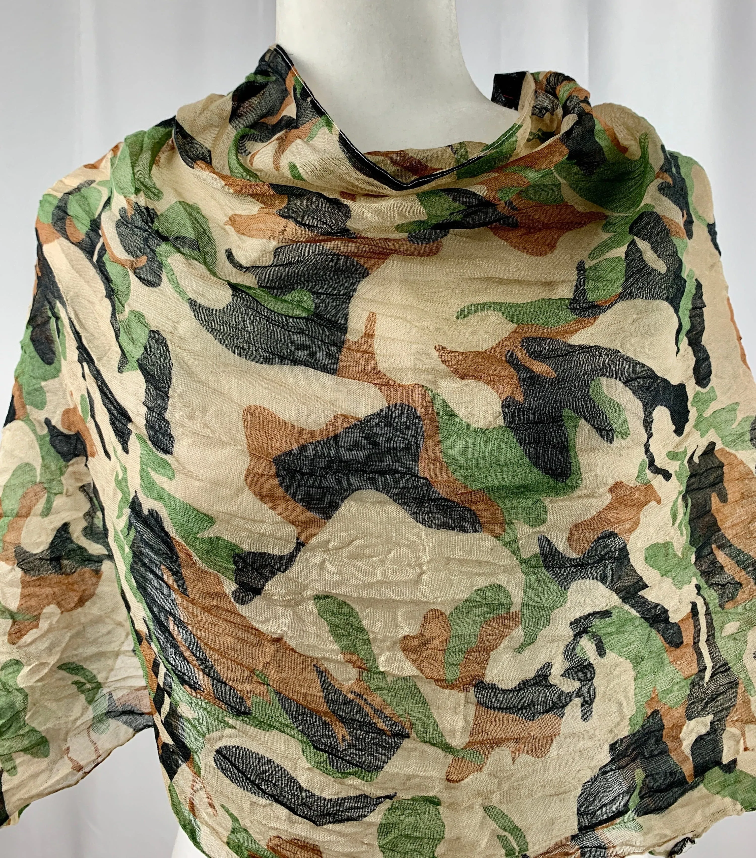 Brown & Green Camo Neck Scarf