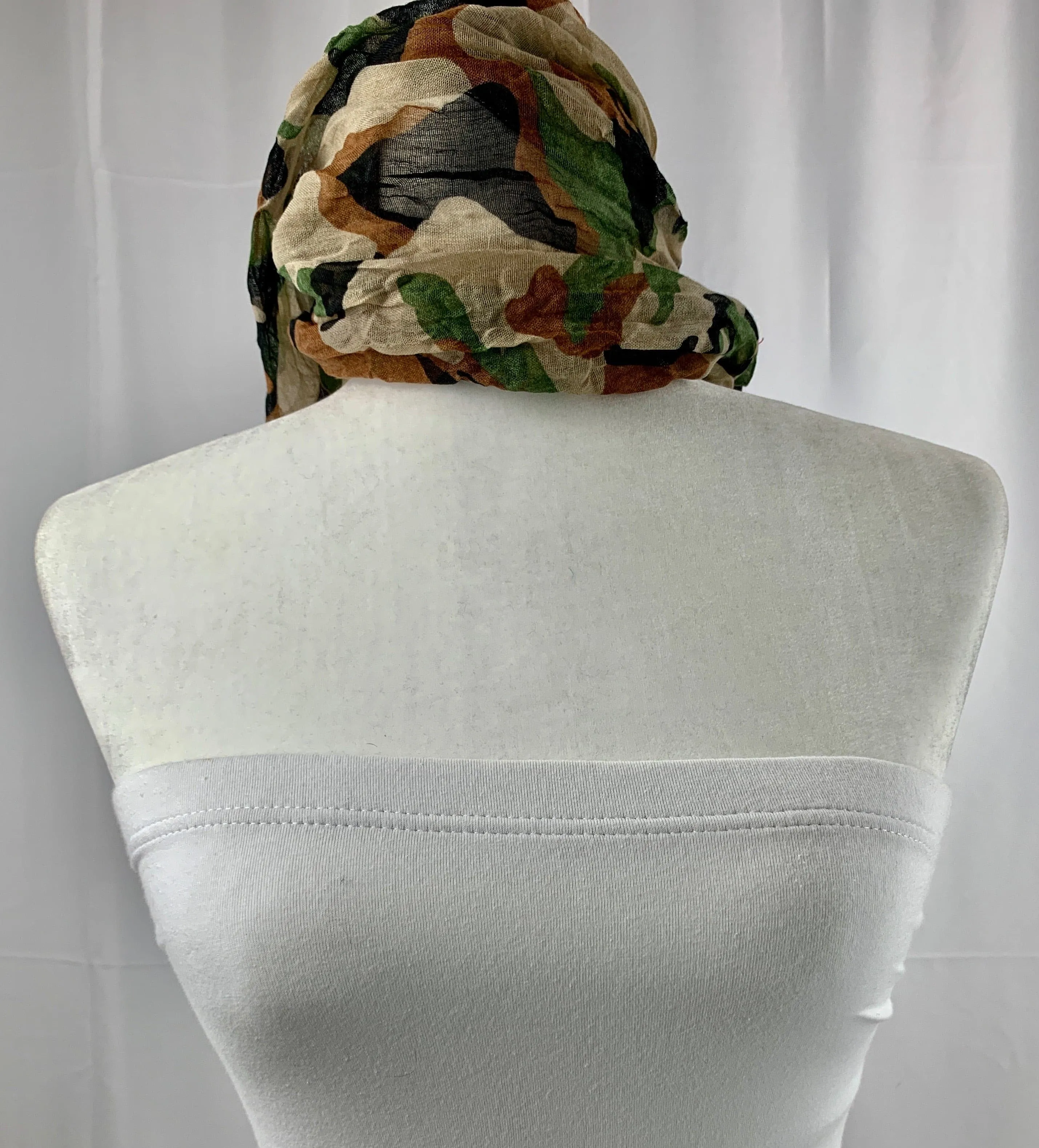 Brown & Green Camo Neck Scarf