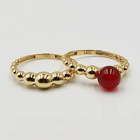 Bubble Ring Set 18K Gold