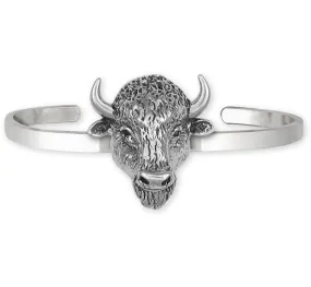 Buffalo Bracelet Jewelry Sterling Silver Handmade Bison Bracelet BUF-CB