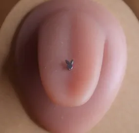 Bunny cute tongue  ring piercing