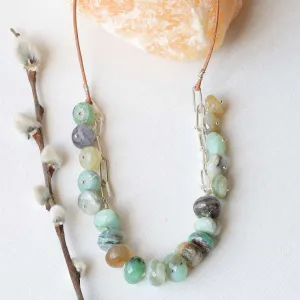 Calypso - Peruvian Opal Silver Necklace