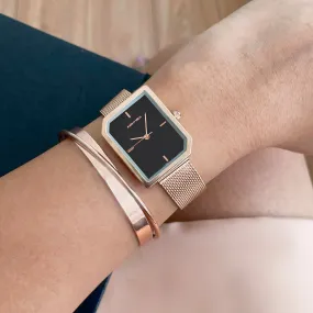 Charlene Rosegold Watch Bracelet Stack