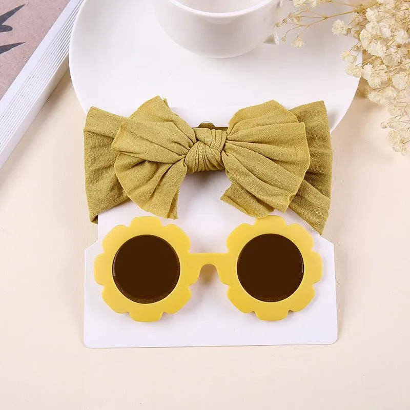 Children's Headwear Baby Bow Nylon Wide Hair Band