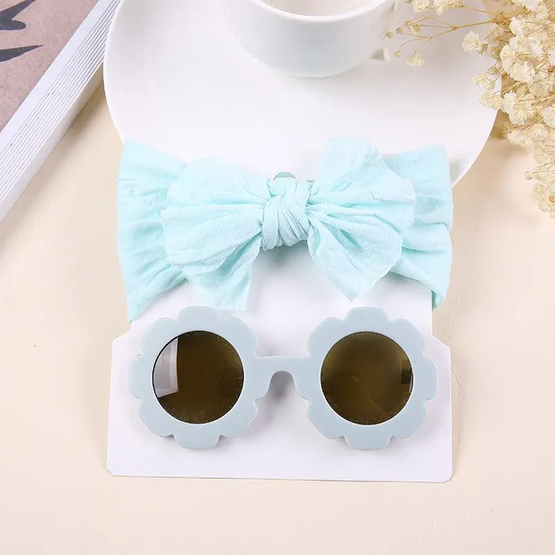 Children's Headwear Baby Bow Nylon Wide Hair Band