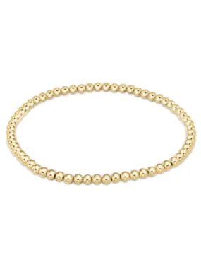 Classic Gold Bead Bracelet - 3mm