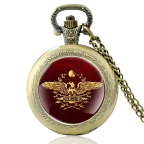 Classic Pocket Watch with Aquila Eagle of Roman Legion Symbolism