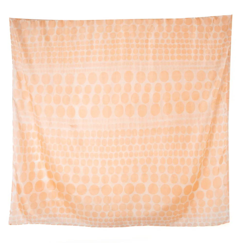 Coral Spot Silk Scarf