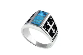 David Rosales Native American Men's Turquoise Ring