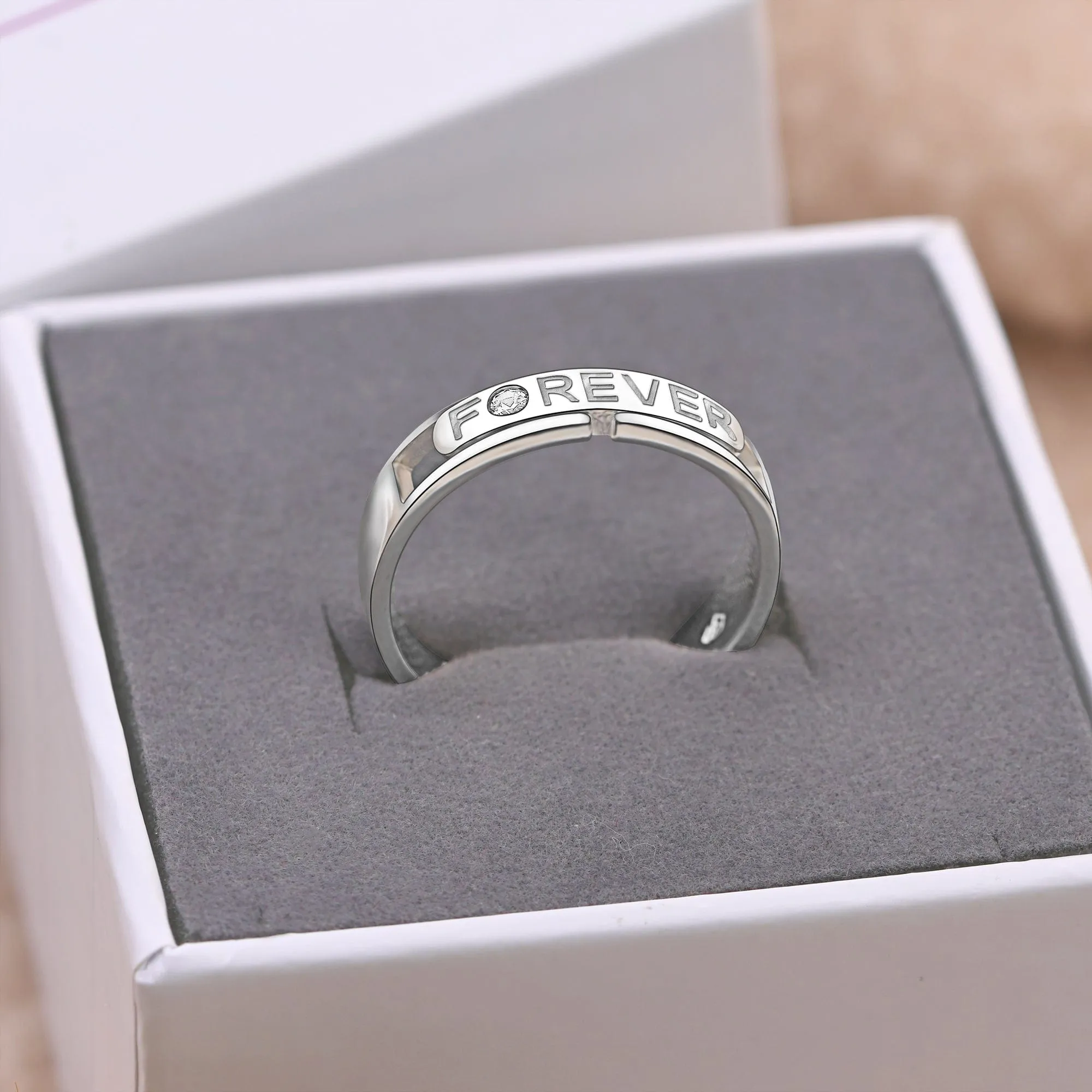 Destined to Be Loved Silver Promise Rings for Him