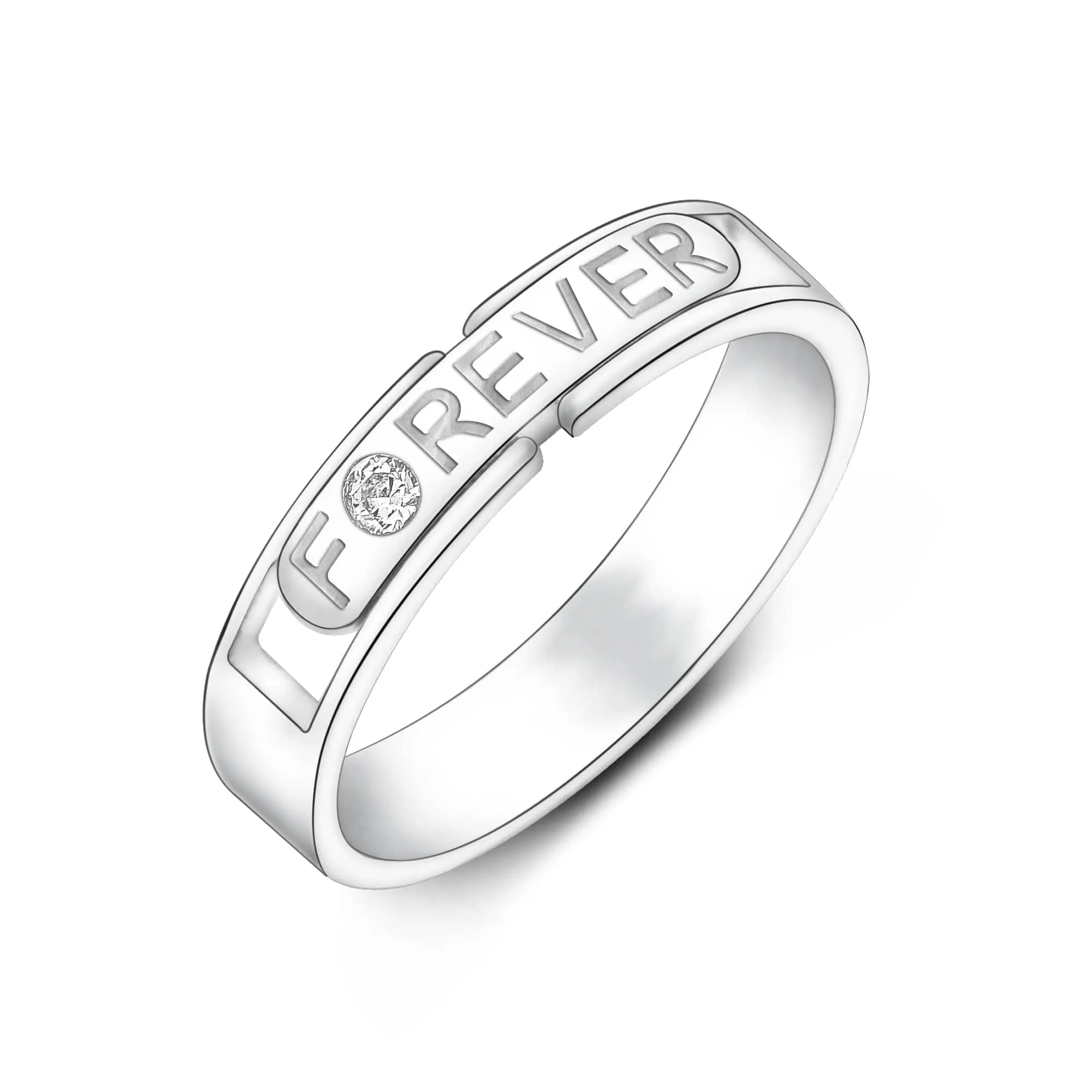 Destined to Be Loved Silver Promise Rings for Him