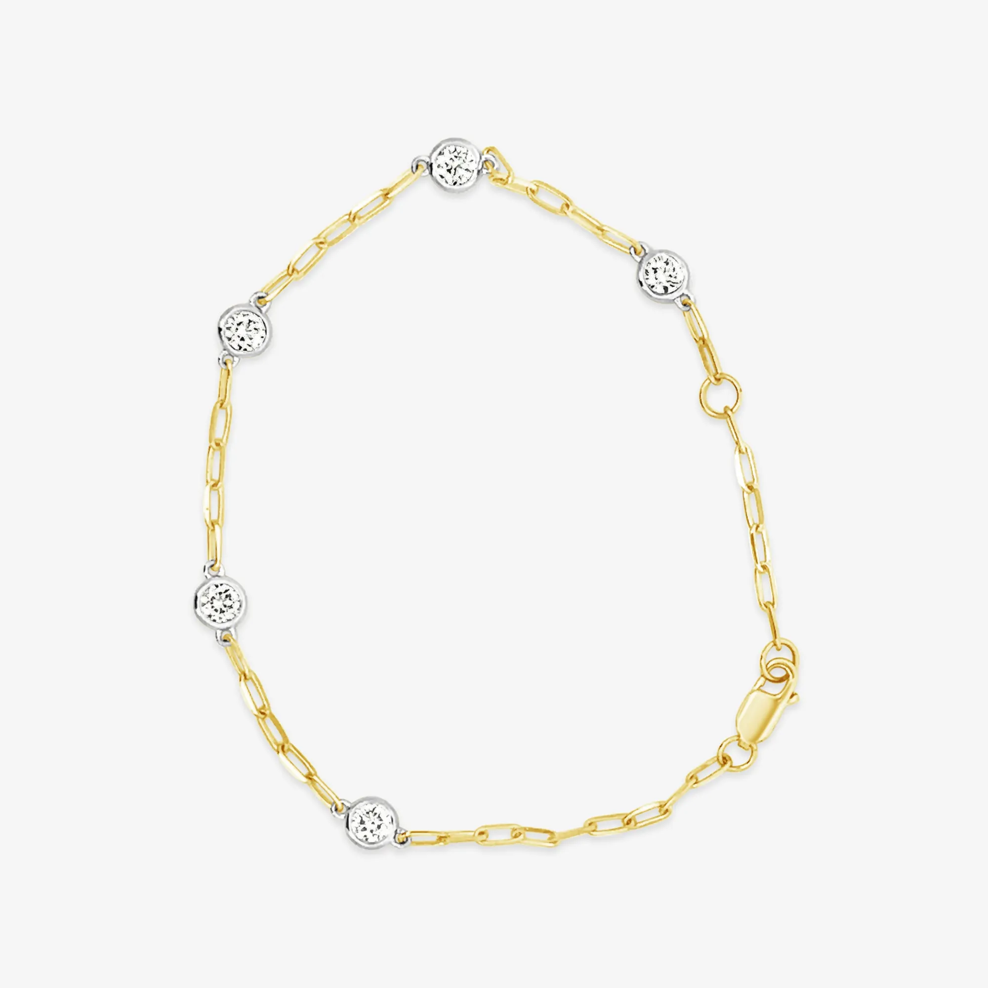 Diamond By The Yard Two Tone Bracelet