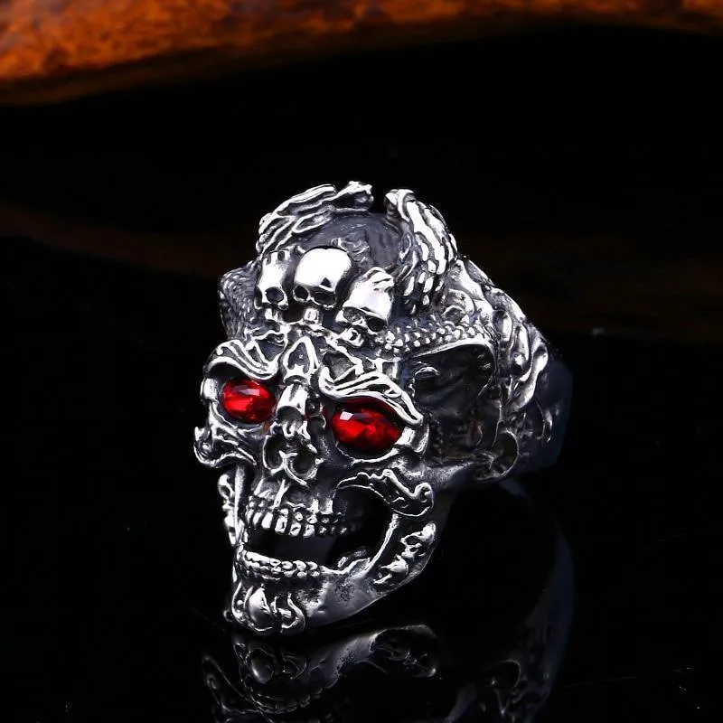 Dragon Skull Gem Ring