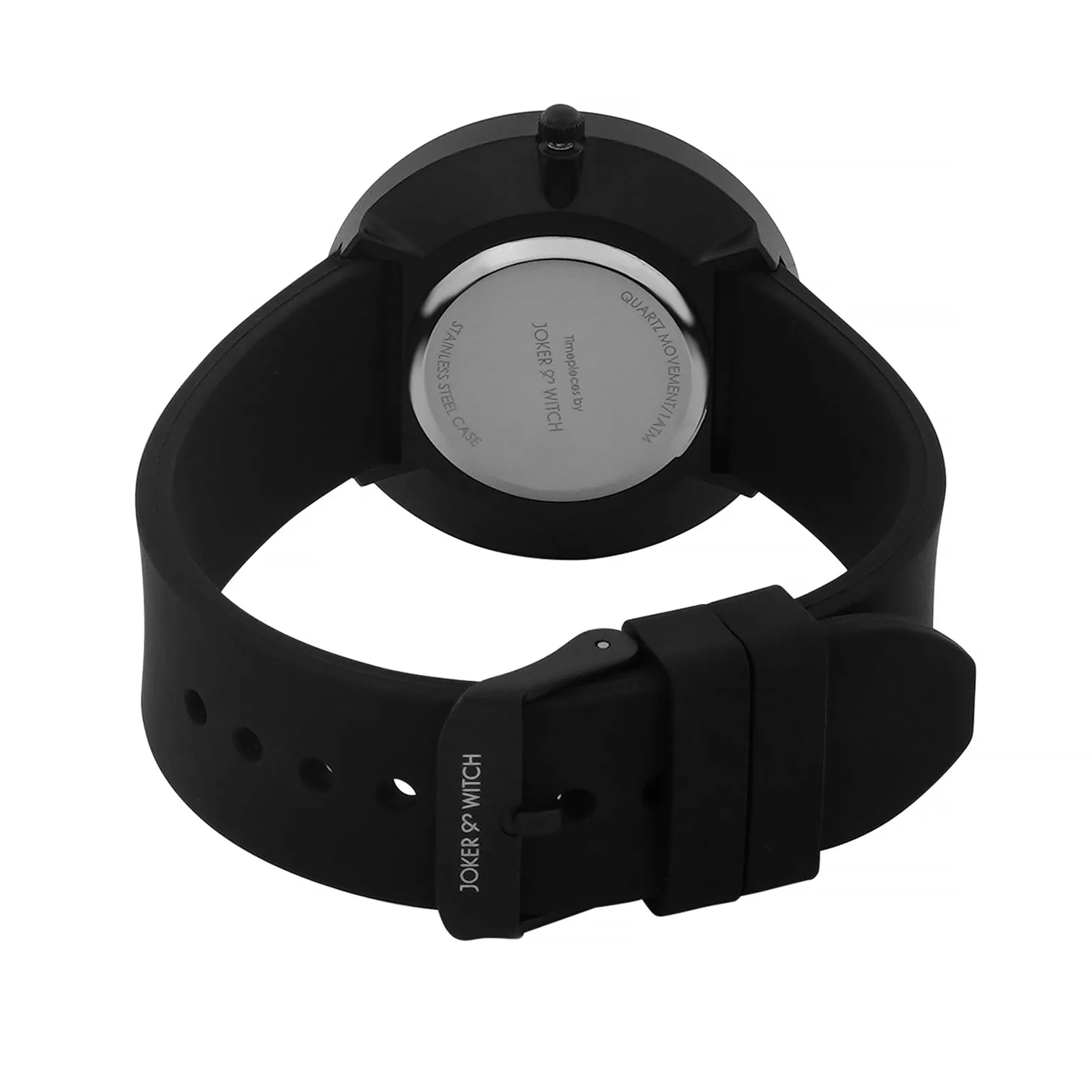 Duet Ecliptic Black Silicone Strap Watch