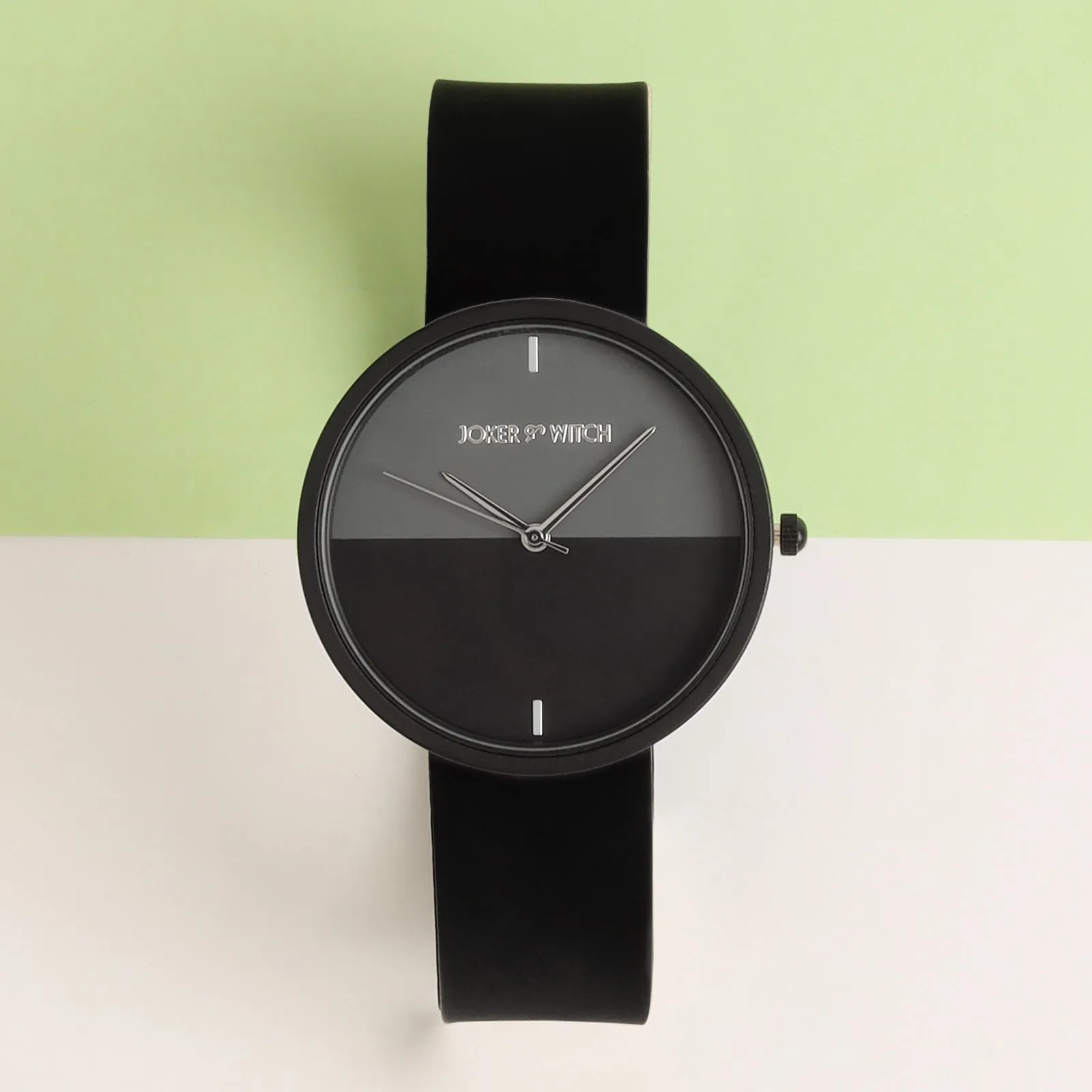 Duet Ecliptic Black Silicone Strap Watch